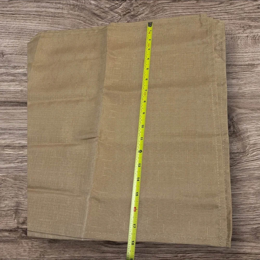 Basics Set of 4 Tan Cloth Napkins *New*